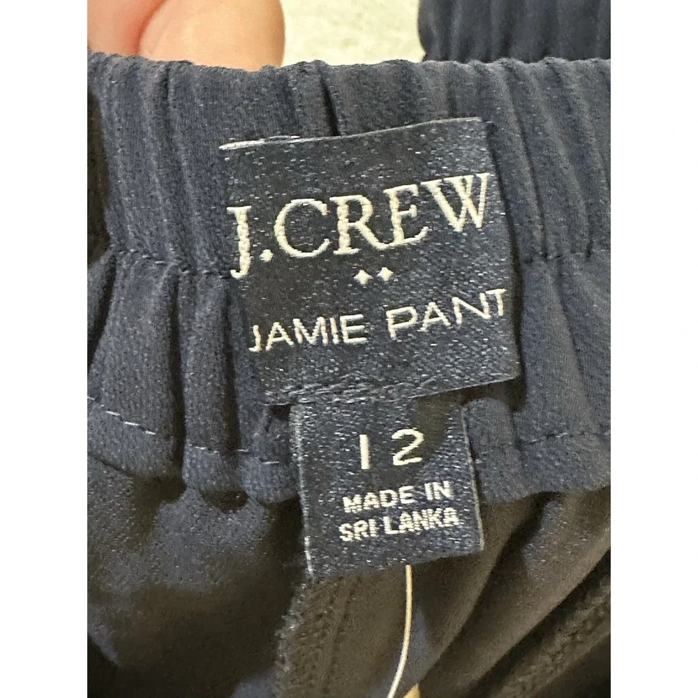 NWT J.‎ Crew Women's Navy Jamie Pull On Dress Pants Size 12 Business Career